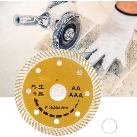 Disque de scie circulaire diamanté 105 x 20 x 1,2 mm pour pierre, marbre, céramique et béton. (1/5)