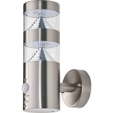 Lindby – Applique d'extérieur LED Lanea en inox avec détecteur de mouvement – 22 cm – Éclairage économique – Portée 2-8m – Angle 90°