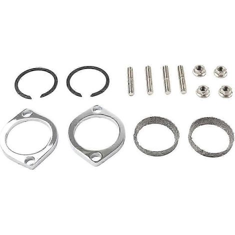 Kit d'installation de bride d'échappement comprenant brides, joints, clips en C, écrous et rondelles pour Harley Softail Sportster Dyna. (1/4)