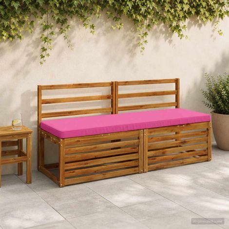 vidaXL Cojín para banco de 1 pieza VUGHT 100% Poliéster Rosa (1/5)