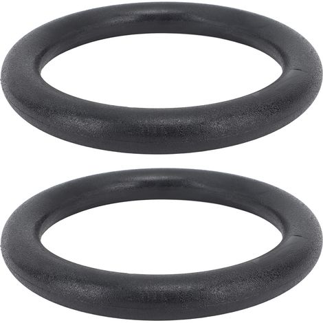 Anneaux de fitness noirs en ABS antidérapants et réglables avec ruban en polyester, anneaux de traction pour l'entraînement en gymnastique et les compétitions sportives (1/5)