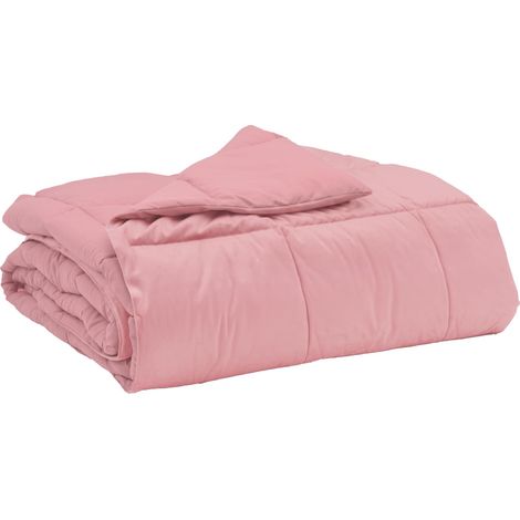 Duvet Estivo Trapuntato Rosa 135 x 200 cm Microfibra vidaXL