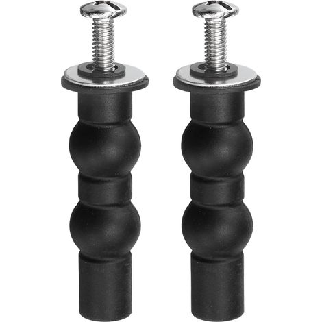 2 Set M6 Toilet Seat Hinges Screws, Extendable Rubber Bolt Top Nuts Set for Top Mounting Toilet Seat Replacement Parts (Washer Dia: 20mm/0.78") (1/5)