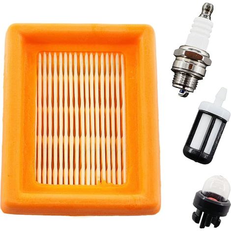 Kit filtro aria, candela e filtro carburante per decespugliatore Stihl FS120, FS200, FS250, FS300, FS350, FS400, FS450, FS480, BT120, BT121 e BT130 n. 4134 141 0300