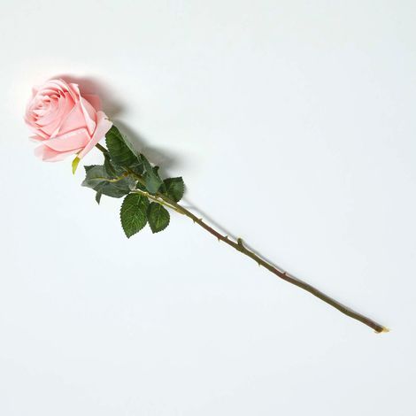 HOMESCAPES Pink Rose Single Stem 62 cm (1/5)