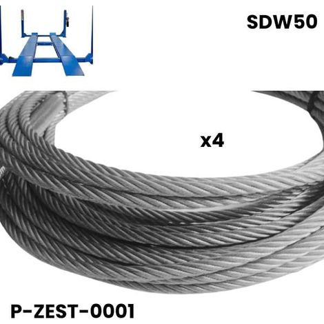 Jeu de câbles en acier pour le pont élévateur à quatre colonnes SDW50 (1/5)