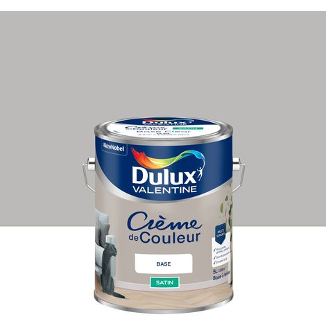 Peinture Crème De Couleur Satin Béton Gris 5L - Dulux Valentine