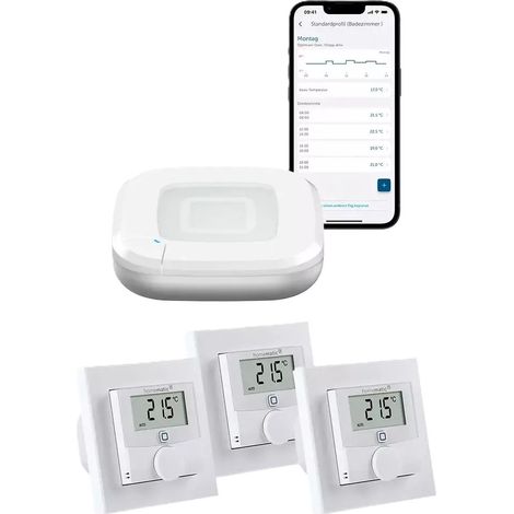 conjunto de control climático Homematic IP 3 termostatos instalación fácil