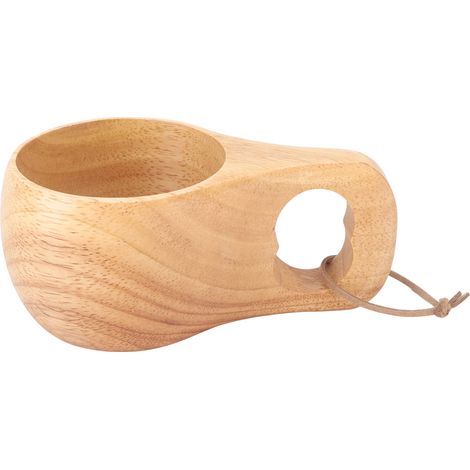 Tasse en Bois Style Nordique 200ML, Multifonction pour Vin, Lait, Café, Design à Poignée et Trou Unique (1/5)