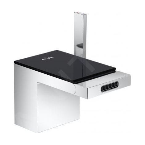 Axor MyEdition - Mitigeur de bidet, avec garniture de vidage Push-Open, chrome/verre noir 47210600 (1/3)