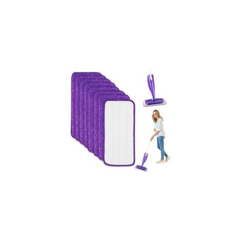 Set da 8 pezzi compatibile con Swiffer Wetjet, kit di panni in microfibra lavabili, 30x14 cm, panno riutilizzabile per Swiffer Wetjet, per la pulizia di pavimenti asciutti e bagnati - Crezuo