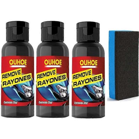 Lot de 3 produits de réparation des rayures pour peinture automobile, accessoires d'entretien du revêtement, 30 ml (1/4)