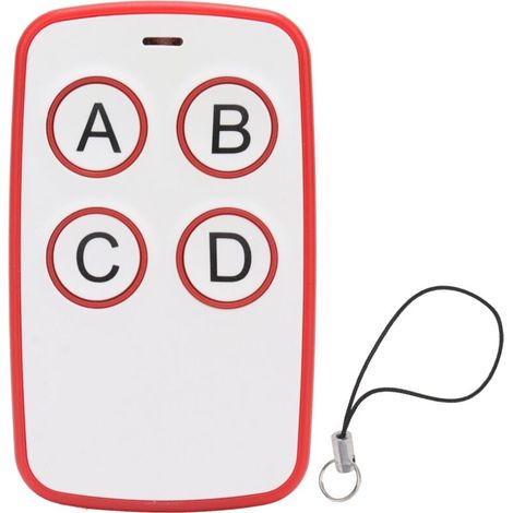 Télécommande sans Fil Porte-clés 4 Touches 315MHZ Télécommande Intelligente Universelle sans Fil pour Porte Roulante électrique de Bureau (Rouge) (1/5)