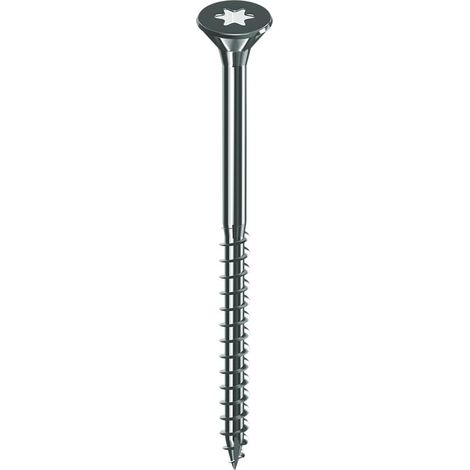 Vis à bois/agglo, 4x30, Tête fraisée, Empreinte Torx, Acier zingué, Filetage partiel, Boîte de 500 (1/5)