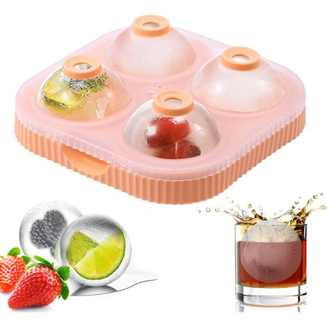 Moule à glaçons rond en silicone de 6,5 cm pour cocktails, whisky, vin et thé, fabrication de gros glaçons pour boissons premium