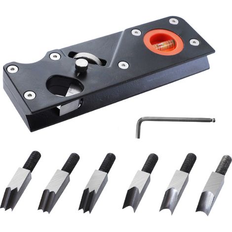 Sollbry Cepilladora de chaflán Cepilladora angular de carpintería, Cepilladora manual para carpintería, Cepilladora de biselado de madera para biselar y cortar madera (planer7cutters) (1/5)