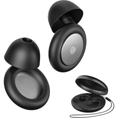 Bouchon d'oreille - Réutilisable + 8 Paires Embouts Amovibles,Ajustement Sécurisé pour Dormir sur le Côté, Ronflements & Voyage (1/5)