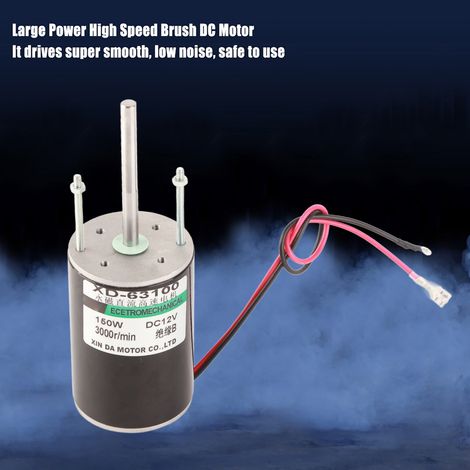 Moteur CC à balais haute puissance 150 W, rotation horaire/antihoraire, pour générateur DIY (12 V, 3000 tr/min) (1/5)