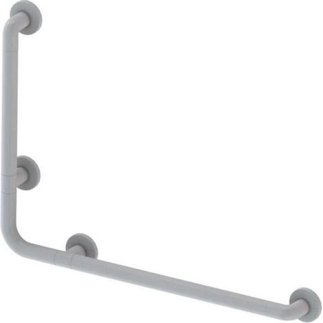 Pasamanos esquinero de seguridad para baño blanco 78 cm (1/3)