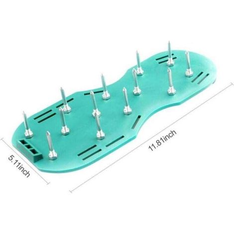2X Chaussure a Clou, Pointes 25 mm, Sangles Réglables, Aérateur Gazon, Jardinage (1/4)