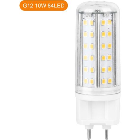 Ampoule LED G12 type maïs 10W, lampe haute luminosité pour la maison avec 85 LED, AC85-265V (blanc froid) (1/5)