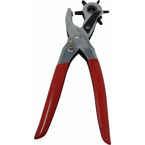 Pinza a fustella fustellatrice perforatrice 6 misure per fori netti e precisi per bucare cinture borse tende testa girevole forare cuoio buchi