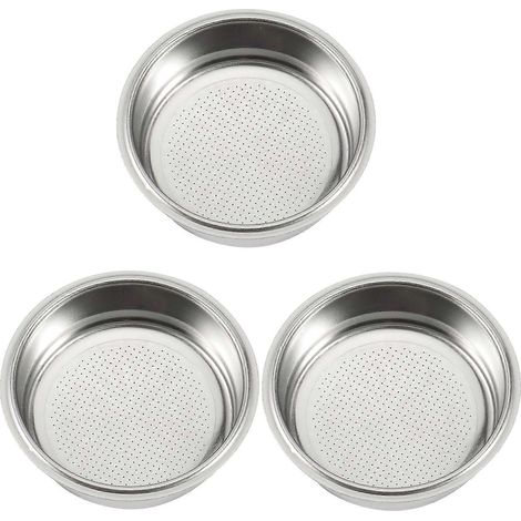 3x filtre à café, panier de tasse de filtre à café en acier inoxydable de 51mm, filtres de cafetière sans pression, A (1/4)