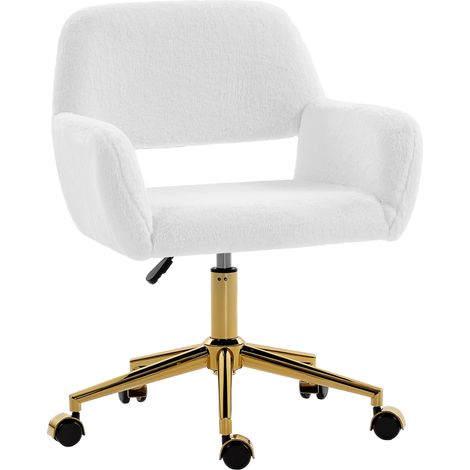 Faux Fur Rabbit Chair Cream White (1/5)