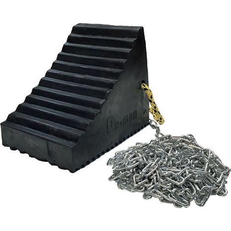Gummi-Unterlegkeil - Länge 245mm, Breite 165mm, Höhe 200mm, mit Stahlkette - CR-212