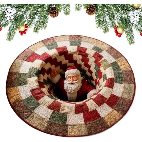 Tapis De Noël - Motif Père Noël Lutin Chien - Tapis De pour La Décoration du Salon pour Usage Intérieur, Chambre, Salon, Cuisine, Appartement, Bureau, Hôtel, Dortoir, Extérieur (1/5)