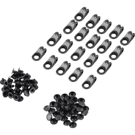 20 pièces Crochets à Lacets avec Rivets pour Réparation Randonnée Escalade (Gris) (1/5)