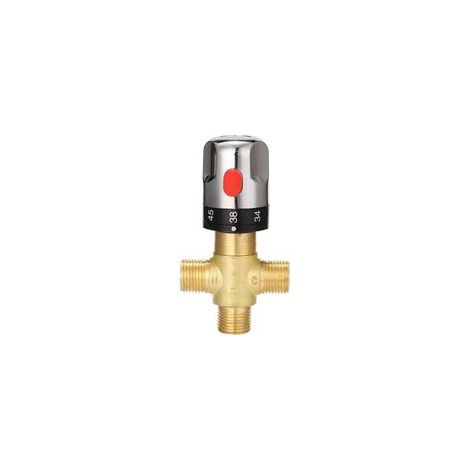 Mitigeur thermostatique réglable pour salle de bain, mitigeur d\'eau chaude en laiton (1/4)