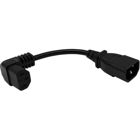 Rallonge d'alimentation PDU 18 cm, connecteur femelle 3 broches vers mâle C14 3 broches -- (1/5)