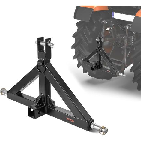 Attelage 3 Points pour Tracteur Récepteur 5 cm Capacité 1360 kg Acier au Carbone Noir (1/5)