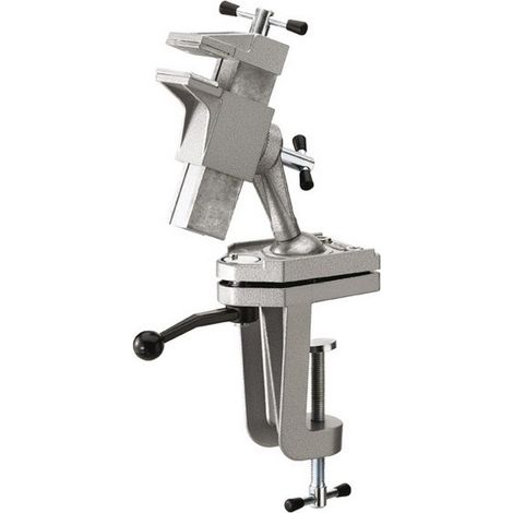 Torno pivotante y basculantede apretar de los bancos hasta un espesor : de plano de trabajo de 80 mm, Ancho de las bocas : 46 mm