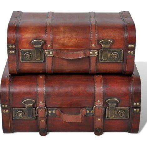 Maison Exclusive - Baule del Tesoro in Legno 2 pz Vintage Marrone
