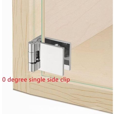 Cerniere per porte in vetro a 0° senza foratura – Confezione da 2, compatibili con spessori di 5–6 mm, installazione rapida e discreta