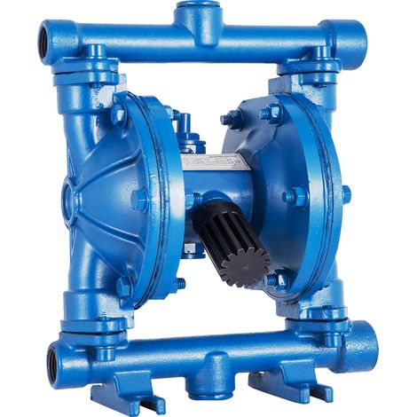 VEVOR Bomba neumática de doble diafragma entrada y salida de 1/2" Hierro fundido 8,8 GPM 120 PSI Bomba neumática de transferencia de diafragma de nitrilo para petróleo, diesel, aceite