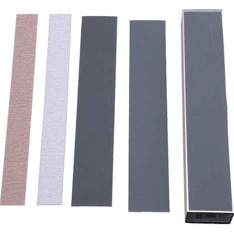 Poutre de nivellement des frettes avec papier abrasif, outil de ponçage et dressage pour guitare électrique, acoustique et basse. (1/5)