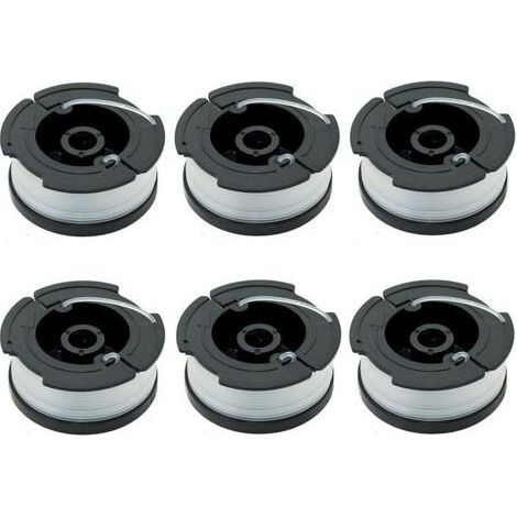 Pack of 6 A6481 A6485 spools for Black & Decker grass trimmers (1/5)