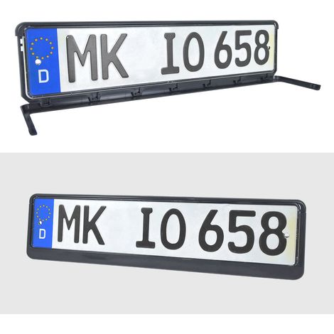 European standard license plate frame plastic license plate holder, European standard single-sided semi-open license plate frame (1/4)