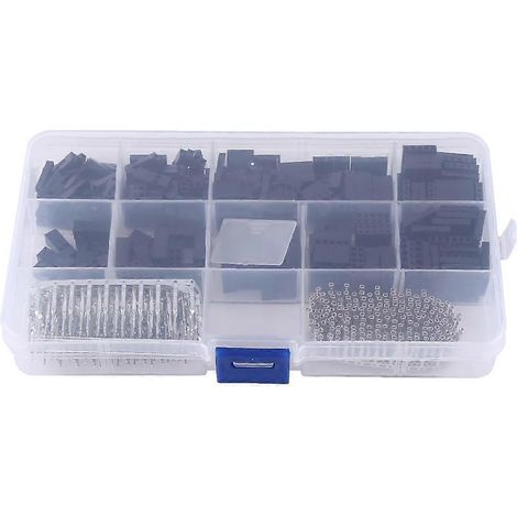 610-teiliges 2,54-mm-Gehäuse-Steckverbinder-Set, Buchse, Stecker, Jumperkabel, Crimp-Stift (1/4)