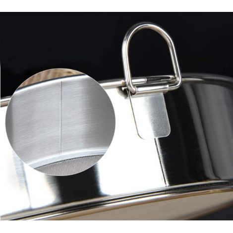 Setaccio professionale rotondo in acciaio inox con 60 maglie (7,9 pollici) (1/4)