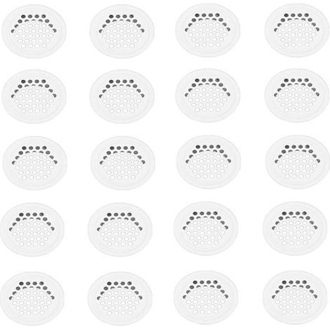 Lot de 20 grilles de ventilation rondes en acier inoxydable de 35 mm pour meubles de cuisine (1/5)