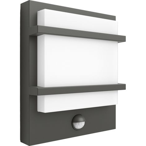 Philips LED Außenwandleuchte Petronia anthrazit mit Bewegungssensor warmweiß Wandleuchte (1/5)