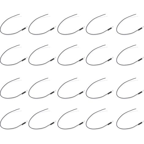 20 LEDs 5mm 12V intensité constante, pastilles LED rondes haute luminosité, trou traversant, blanc pur, lot de 20 pièces (1/5)