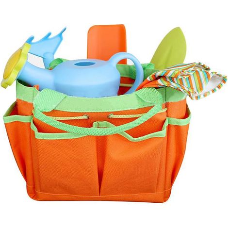 Set D'outils De Jardinage Pour Enfants - 8 Pièces Avec Arrosoir Sac De Rangement Gant Tablier Et Chapeau - À Partir De 3 Ans (1/5)