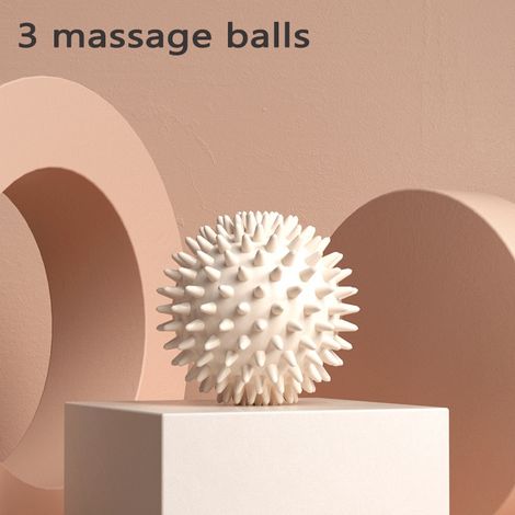 Balle de massage hérisson, balle de yoga pour fascias, sport, fitness, relaxation musculaire, bâton de massage corporel, épaules, cou, jambes, plante des pieds, nid des méridiens (1/5)