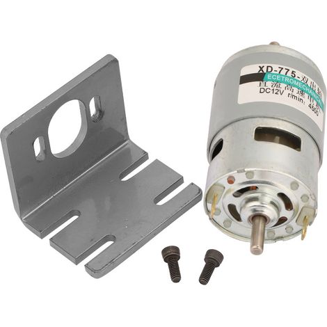 Moteur 775 50W Moteur CC à double arbre haute puissance et couple élevé (12V 4500 tr/min avec support) (1/5)
