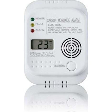 Carbon Monoxide Detector, Battery Operated, Gas Detector with Display and Temperature Indicator (1/4)